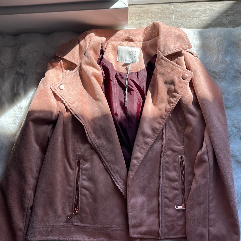 Dusty Rose Suede Jacket